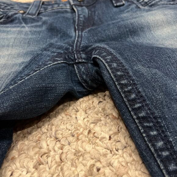 Rock Revival Gwen Boot Cut Jeans Sz 30 Dark Wash Denim Low Rise Retro - Picture 7 of 10
